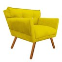 Ver imagem 2 de Kit 2 Poltrona Decorativa Anitta Suede Amarelo Canario Strass - D'Rossi