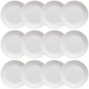 Ver imagem 1 de Kit 12 Pratos Plásticos Servir 25cm Branco Coza Cozy Eventos