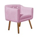 Ver imagem 4 de Kit Namoradeira 02 Lugares e 02 Poltronas Julia Suede Rosa Bebê com Strass - D'Rossi