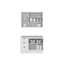 Ver imagem 4 de Cozinha Modulada Completa Americana 3 Peças (1aéreo+1balcão+1complemento) Cz125 Branco - Henn