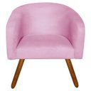 Ver imagem 3 de Kit 2 Poltronas Decorativa Stella Suede Rosa Bebê Pés Palito - D'Rossi