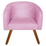Kit 2 Poltronas Decorativa Stella Suede Rosa Bebê Pés Palito - D'Rossi - 3