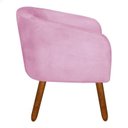 Ver imagem 4 de Kit 2 Poltronas Decorativa Stella Suede Rosa Bebê Pés Palito - D'Rossi