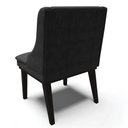Ver imagem 7 de Kit 4 Cadeiras Estofadas para Sala de Jantar Base Fixa de Madeira Preto Lia Suede Preto - Ibiza