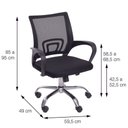 Ver imagem 4 de Cadeira Office Tok Baixa Azul sem Relax