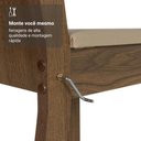 Ver mais imagens de Conjunto Sala de Jantar Amora Mesa Tampo de Madeira 4 Cadeiras Rustic/Crema/Sintético Bege Madesa