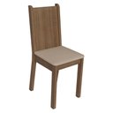 Ver imagem 6 de Conjunto Sala de Jantar Amora Mesa Tampo de Madeira 4 Cadeiras Rustic/Crema/Sintético Bege Madesa