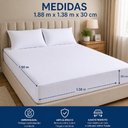 Ver imagem 4 de Protetor Colchao Casal Impermeavel 1,38x1,88 Protecao Liquidos Cama Sujeira Poeira Anti Alergico