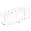 Ver imagem 4 de Puff Decorativo Living Sala de Estar 160 cm Roma W01 Suede Azul Marinho - Lyam Lyam Decor