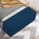 Ver imagem 1 de Puff Decorativo Living Sala de Estar 160 cm Roma W01 Suede Azul Marinho - Lyam Lyam Decor