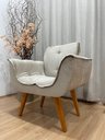 Ver imagem 4 de Poltrona Decorativa 1 Lugar Bege 501 Rebeca