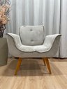 Ver imagem 3 de Poltrona Decorativa 1 Lugar Bege 501 Rebeca