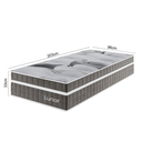 Ver imagem 2 de Colchão Mola Ensacada Solteiro 33x96x203cm Lunar Cinza - Casa Giulia
