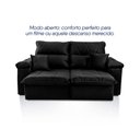 Ver imagem 5 de Sofá Retrátil Reclinável Trento 1,80m Suede Velut Preto Molas no Assento - King House