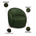 Ver imagem 3 de Poltrona Decorativa Orgânica Giratória Kit 2 Lua Sintético Pu Verde D03 - D’Rossi
