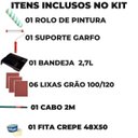 Ver imagem 7 de Rolo 23cm + Suporte Rolo 23cm + Bandeja 2,7l + 3 Lixas 120 + 3 Lixas 100 + Fita Crepe 48mmx50m + Cab