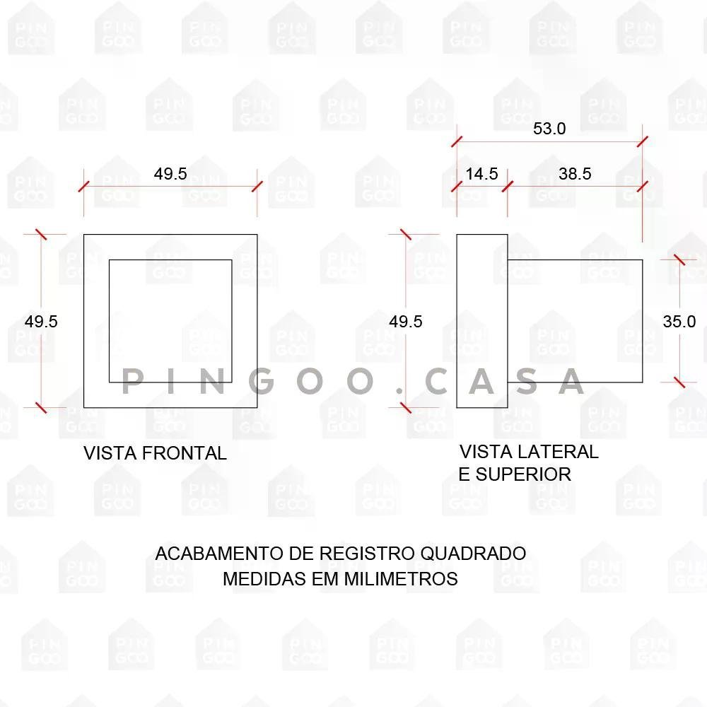 Kit Ducha Jacuí e Acabamento de Registro Pingoo.casa - Prata - 7