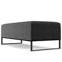 Ver imagem 3 de Puff Decorativo Sala de Estar Bali W01 Base Ferro 120x50 Cm Linho Cinza Escuro - Lyam Decor