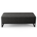 Ver imagem 6 de Puff Decorativo Sala de Estar Bali W01 Base Ferro 120x50 Cm Linho Cinza Escuro - Lyam Decor