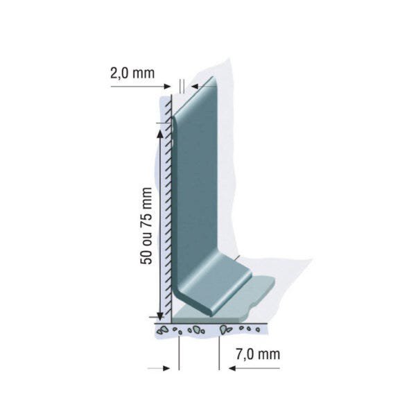 Rodapé Vinílico de Aba Curva Tarkett 7,5cm Metro Linear - 1