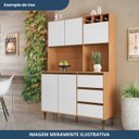 Ver imagem 2 de Armário de Cozinha 5 Portas 3 Gavetas Nicho Versatti Branco/Freijó/Off White