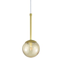 Pendente Globo Esfera de Vidro 12cm - Ouro - Vidro Âmbar - 1