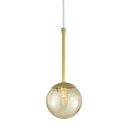 Ver imagem 1 de Pendente Globo Esfera de Vidro 12cm - Ouro - Vidro Âmbar