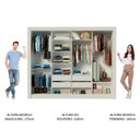 Ver imagem 5 de Guarda-roupa Casal Madesa Montana 4 Portas de Correr com Espelho - Branco