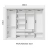 Guarda-roupa Casal Madesa Montana 4 Portas de Correr com Espelho - Branco - 11