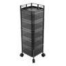 Carrinho Organizador Cozinha Quadrado 5 Níveis Dobrável Roda:preto - 4