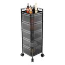 Ver imagem 3 de Carrinho Organizador Cozinha Quadrado 5 Níveis Dobrável Roda:preto