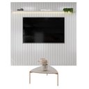 Ver imagem 1 de Painel para TV Trento 250 Ripado Bali LED com Mesa de Centro Lina-DJ Móveis