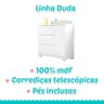 Berço Americano Mini Cama Mel e Cômoda Infantil Duda Branco Brilho com Colchão Ortobom – Phoenix Bab - 6