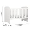 Berço Americano Mini Cama Mel e Cômoda Infantil Duda Branco Brilho com Colchão Ortobom – Phoenix Bab - 2