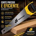 Ver imagem 3 de Serrote para Madeira Profissional Dentes Aco Bimaterial Cabo Emborrachado Carpinteiro Marceneiro Res