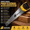 Ver imagem 6 de Serrote para Madeira Profissional Dentes Aco Bimaterial Cabo Emborrachado Carpinteiro Marceneiro Res