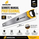 Ver mais imagens de Serrote para Madeira Profissional Dentes Aco Bimaterial Cabo Emborrachado Carpinteiro Marceneiro Res
