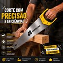 Ver imagem 7 de Serrote para Madeira Profissional Dentes Aco Bimaterial Cabo Emborrachado Carpinteiro Marceneiro Res