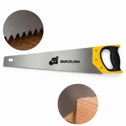 Serrote para Madeira Profissional Dentes Aco Bimaterial Cabo Emborrachado Carpinteiro Marceneiro Res