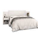 Ver imagem 5 de Cabeceira Bariloche Flex Regulável Casal Queen 2 Mesas Suspensas Painel Ripado:branco
