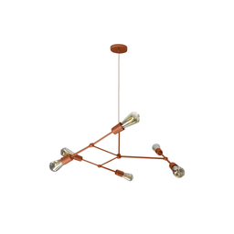 PENDENTE SPUTNIK FACES 6 HASTES COBRE Enerlux 1 Metro - 1 PENDENTE SPUTNIK FACES 6 HASTES COBRE Enerlux 1 Metro - 1