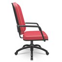 Ver mais imagens de Kit Cadeira de Escritório Giratória e 2 Cadeiras Fixas Preta Magno P03 Vinil Vermelho - Lyam Decor