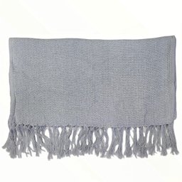 Peseira Decorativa Blanzy Algodão Cinza Claro - 1