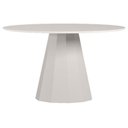 Ver imagem 1 de Mesa de Jantar 135x135 Cm Isis com Vidro Off White – New Ceval