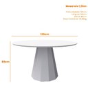Ver imagem 2 de Mesa de Jantar 135x135 Cm Isis com Vidro Off White – New Ceval