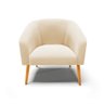 Poltrona Decorativa Stella Suede Bege Pés Palito - D'rossi - 3