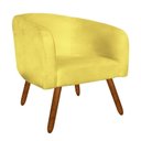 Ver imagem 1 de Poltrona Decorativa Stella Suede Amarelo Pés Palito - D'Rossi