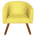 Ver imagem 2 de Poltrona Decorativa Stella Suede Amarelo Pés Palito - D'Rossi