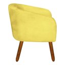 Ver imagem 3 de Poltrona Decorativa Stella Suede Amarelo Pés Palito - D'Rossi