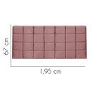 Ver imagem 2 de Painel Estofado Luxo Clara 195cm King Size para Cama Box Suede Rose - Gat Magazine